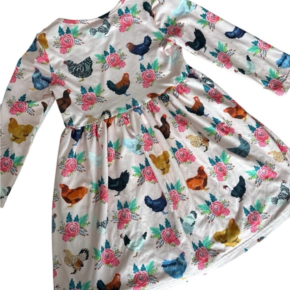 Other - Floral and Chicken Print Kids Dress